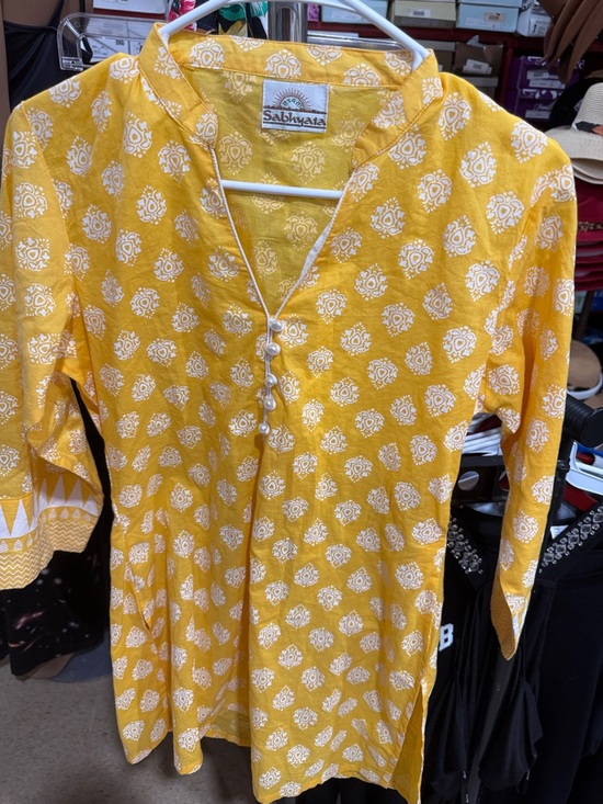 Tops - Sabhyaa Yellow Printed Tunic